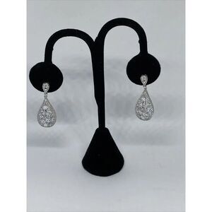 Eliot Danori DD1006RCG Crystal Teardrop Earrings Rhodium-Plated MSRP $60 NM348